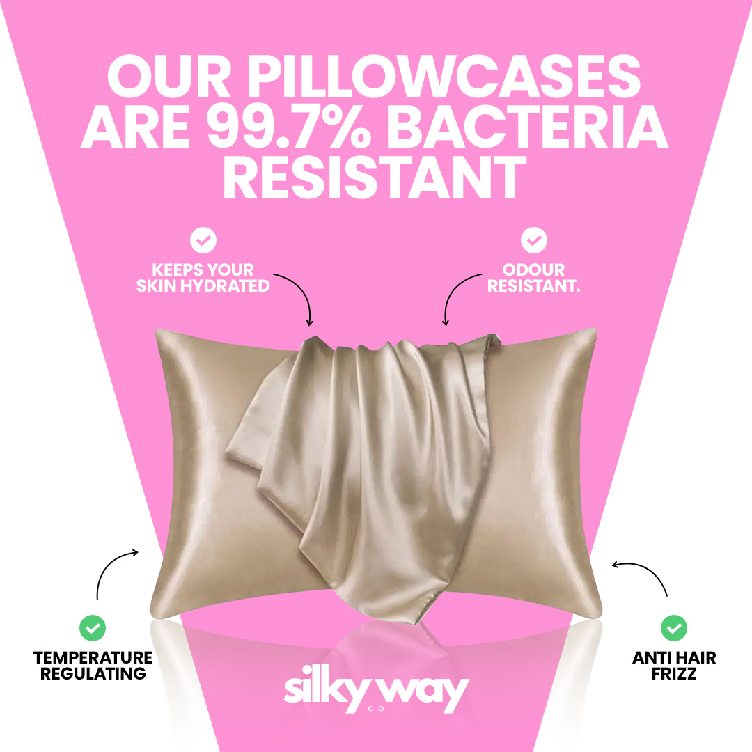 Silky Way™ - Antibacterial Mulberry Silk Pillowcase