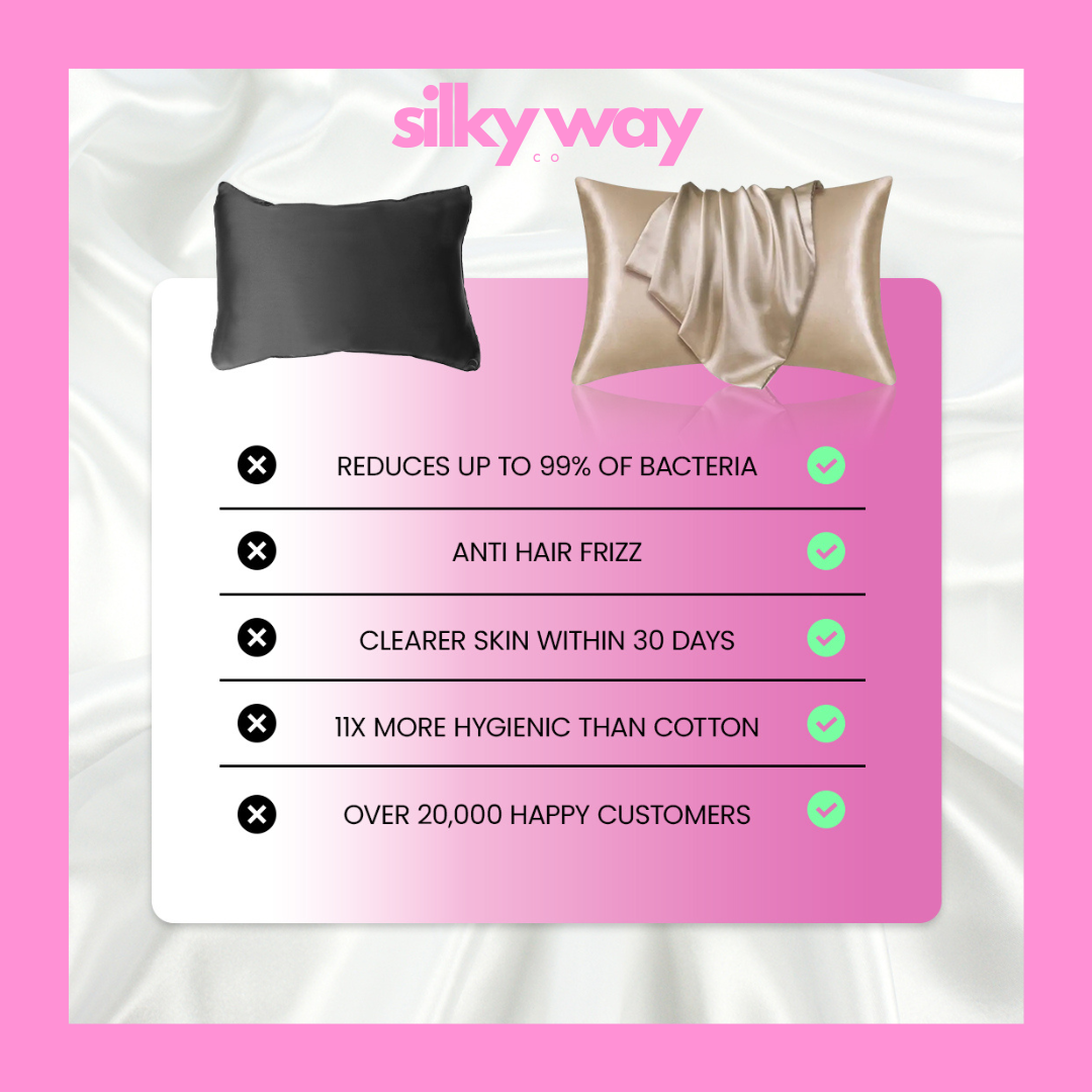 Silky Way™ - Antibacterial Mulberry Silk Pillowcase