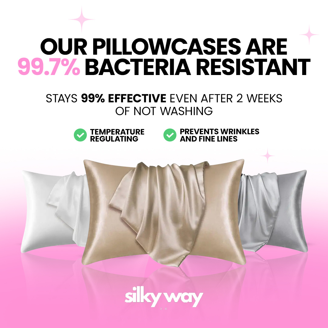 Silky Way™ - Antibacterial Mulberry Silk Pillowcase
