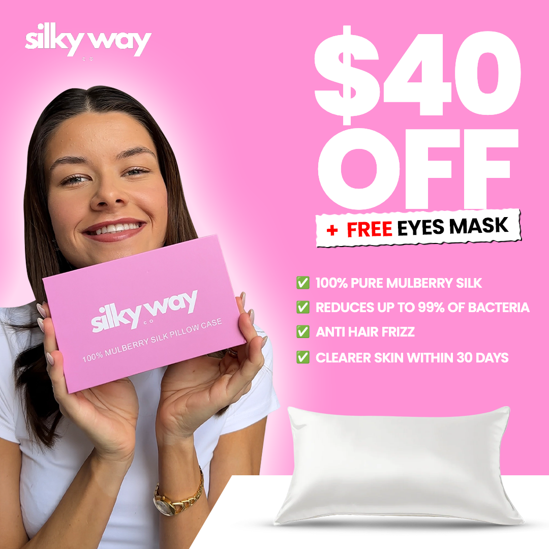 Silky Way™ - Antibacterial Mulberry Silk Pillowcase
