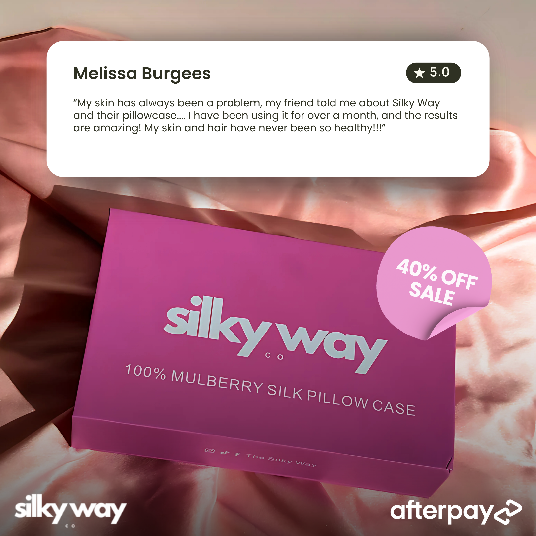 Silky Way™ - Antibacterial Mulberry Silk Pillowcase